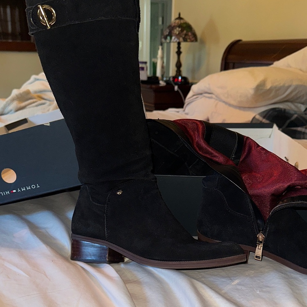Tommy Hilfiger Black Knee-High Boots